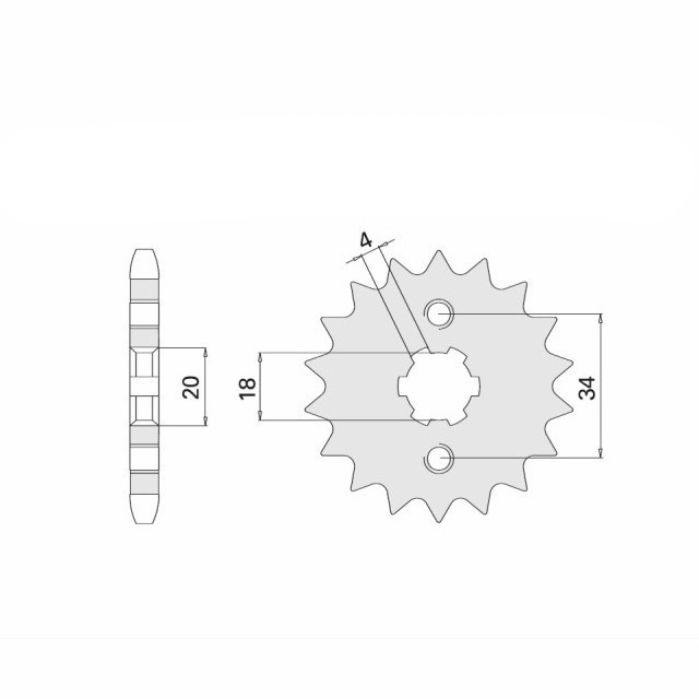 Piñón, 15 dientes, Paso 428