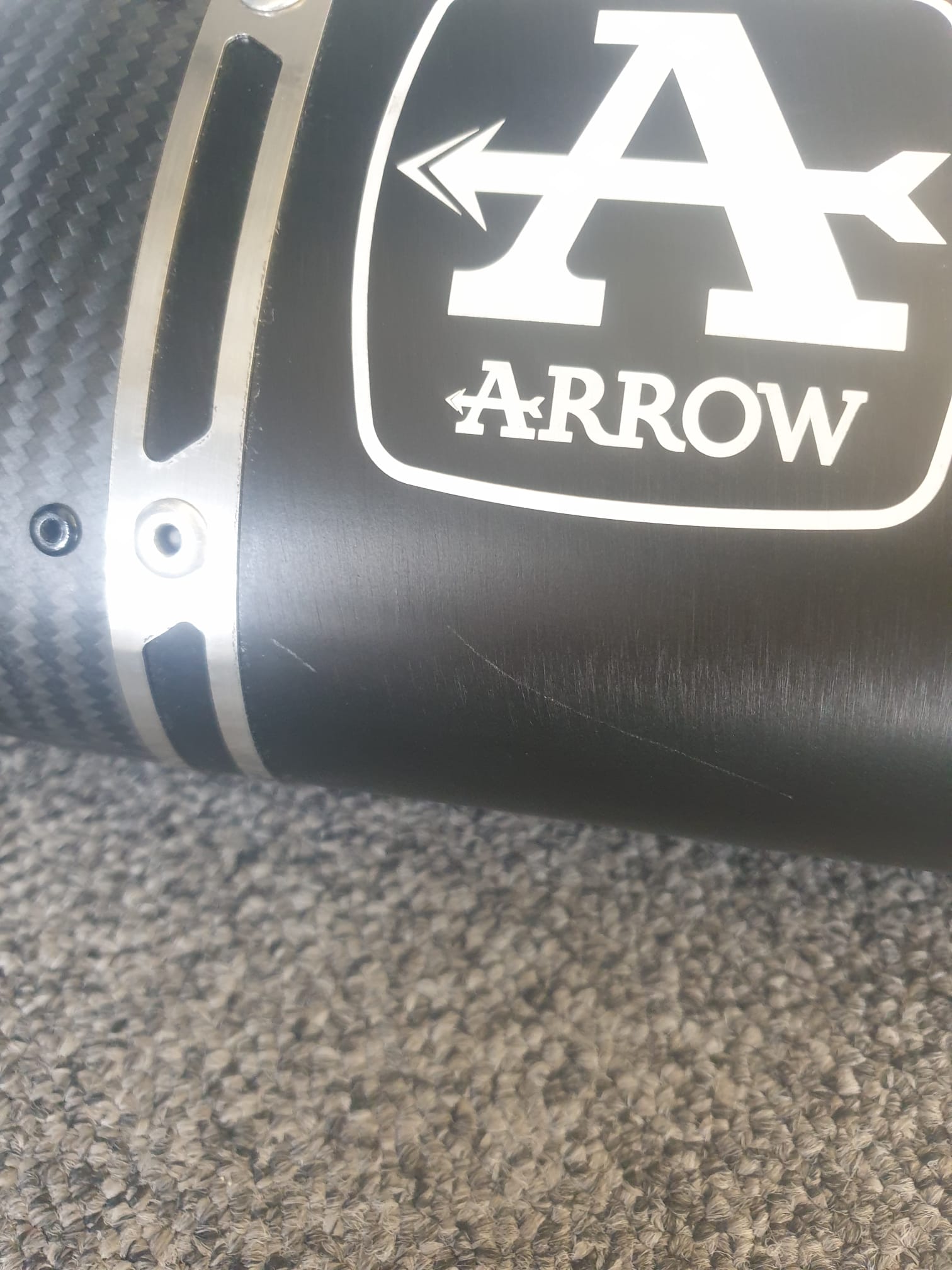 ARROW VELOCE DARK RACING Slip-On con protector térmico para Triumph Tiger 900 año del modelo 2020-