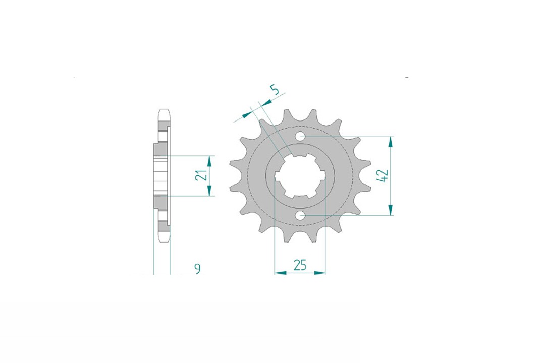Piñón, 17 dientes, Paso 428