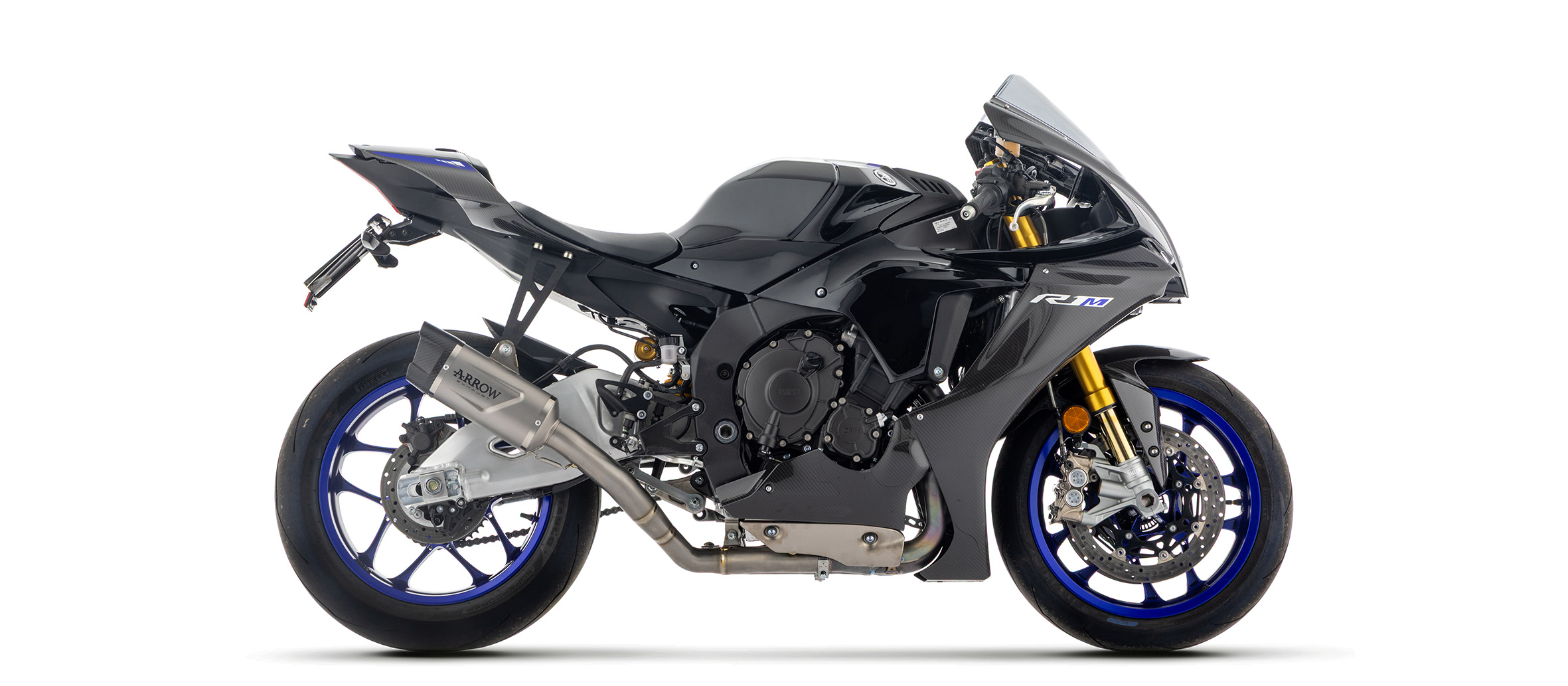 Sistema de escape medio de competición ARROW con Indy Race Evo silenciador para Yamaha YZF-R1 año de modelo 2025-