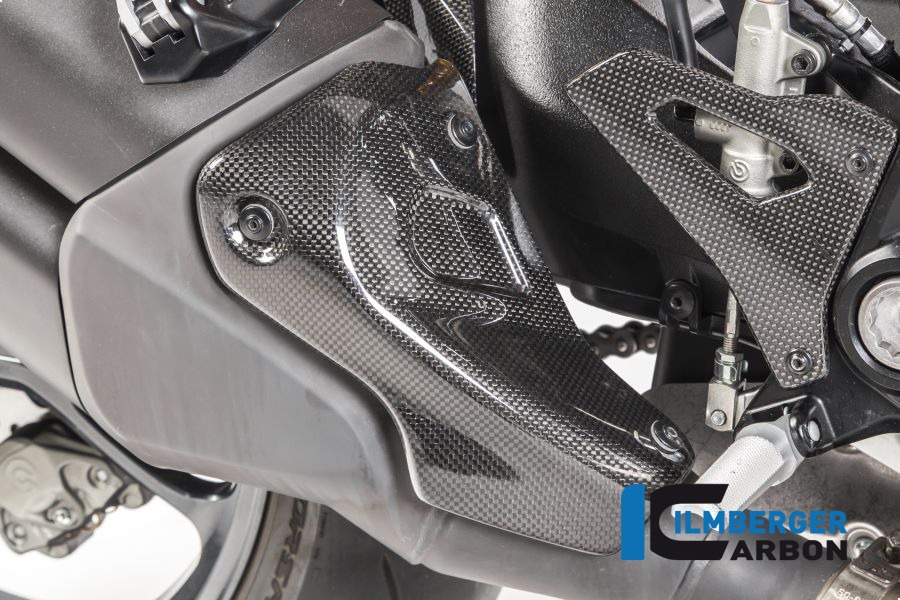 Ilmberger Carbono Protector térmico de escape brillante