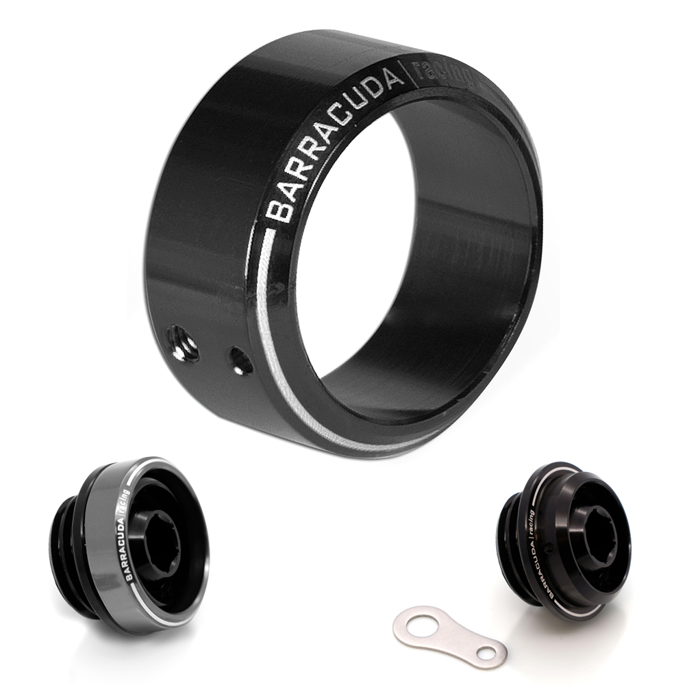 Inserto anodizado negro para tapón de llenado de aceite Ø 35 mm compatible con BC-YN102-V2 y BC-KN102