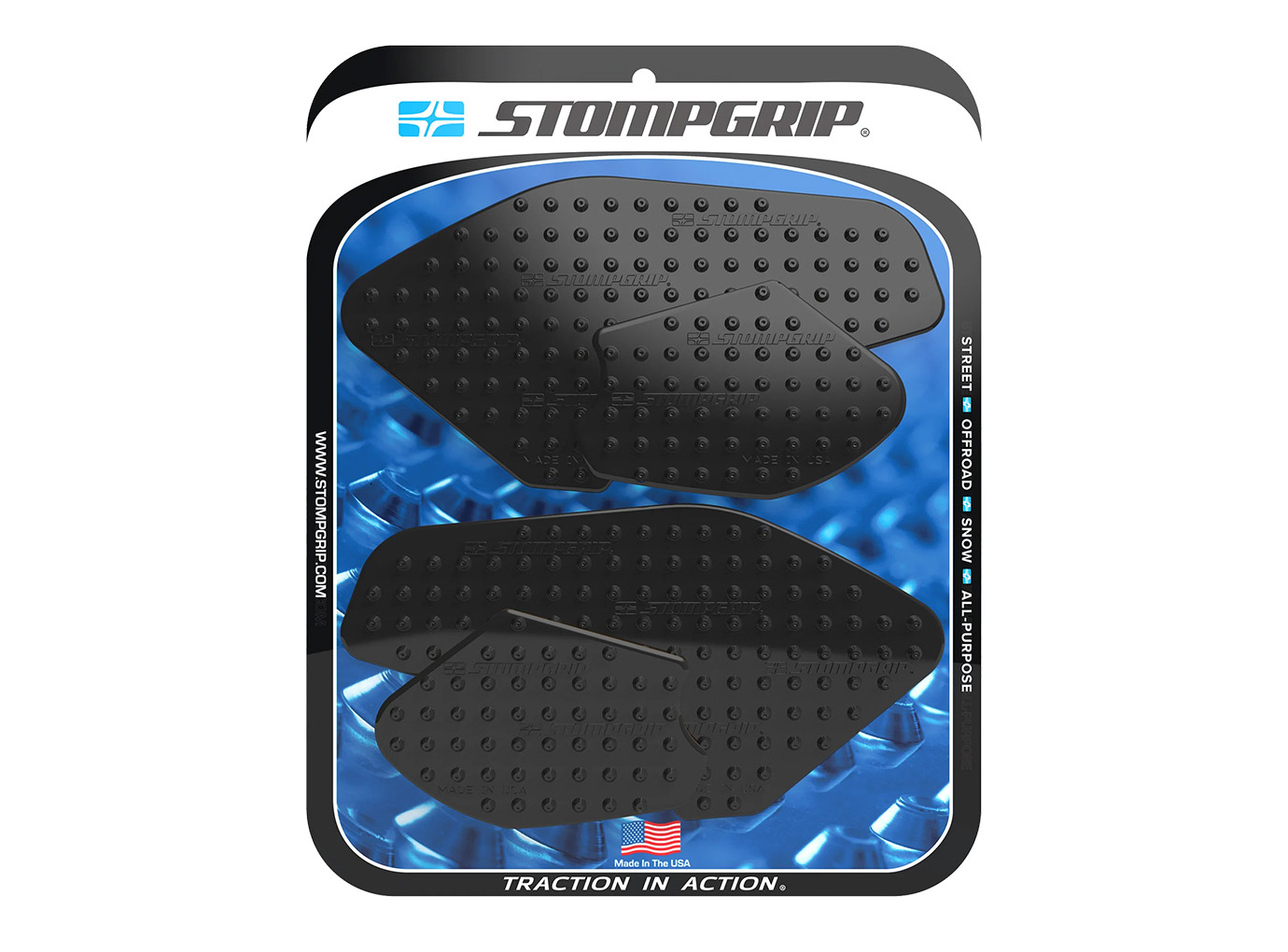 Stompgrip Pad de depósito de gasolina negro, Volcano, para Yamaha MT-07, 2022-2025