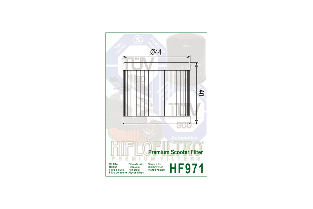 HIFLO filtro de aceite HF971 para diversos modelos Suzuki