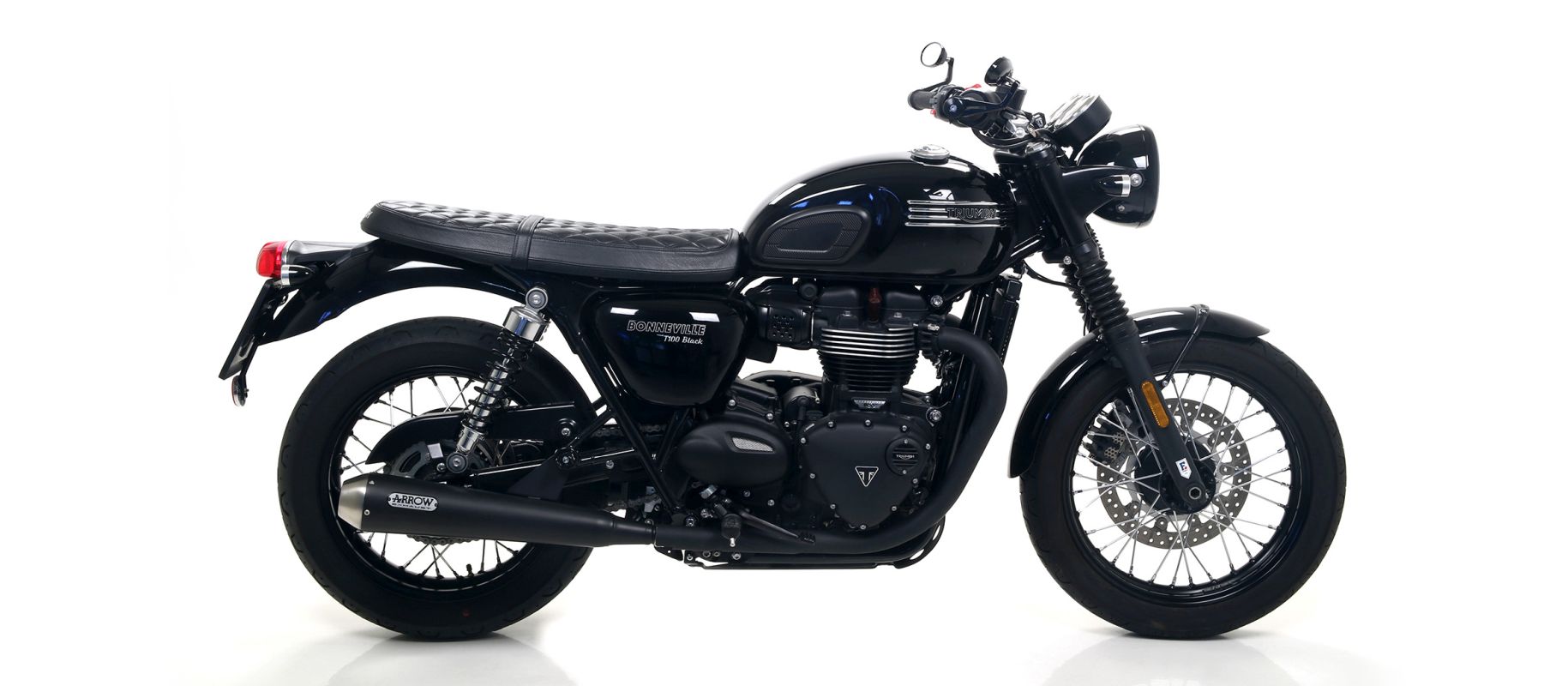 Escape ARROW DARK PRO-RACE para Triumph Bonneville T100 / T120 2016-, acero inoxidable negro