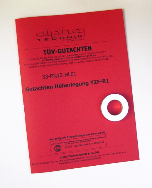 Kit de elevación alpha Technik para Yamaha YZF1000R1, RN12