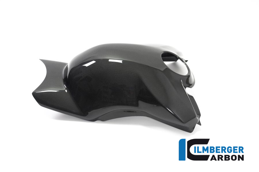 Ilmberger Carbon depósito de gasolinacarenado con protectores de caídas, brillante, Ducati Panigale V4, V4S, V4R 2019-