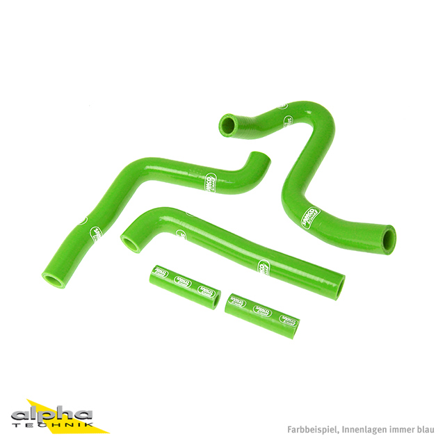 Kit de mangueras de silicona SAMCO SPORT verde para Kawasaki KX250 año de modelo 2003-2004