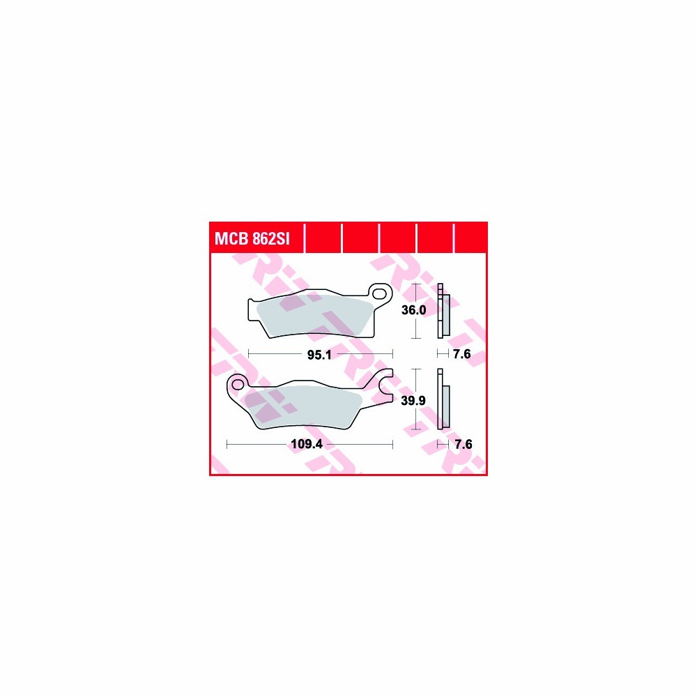 Juego de pastillas del freno TRW Sinter Offroad MCB862SI