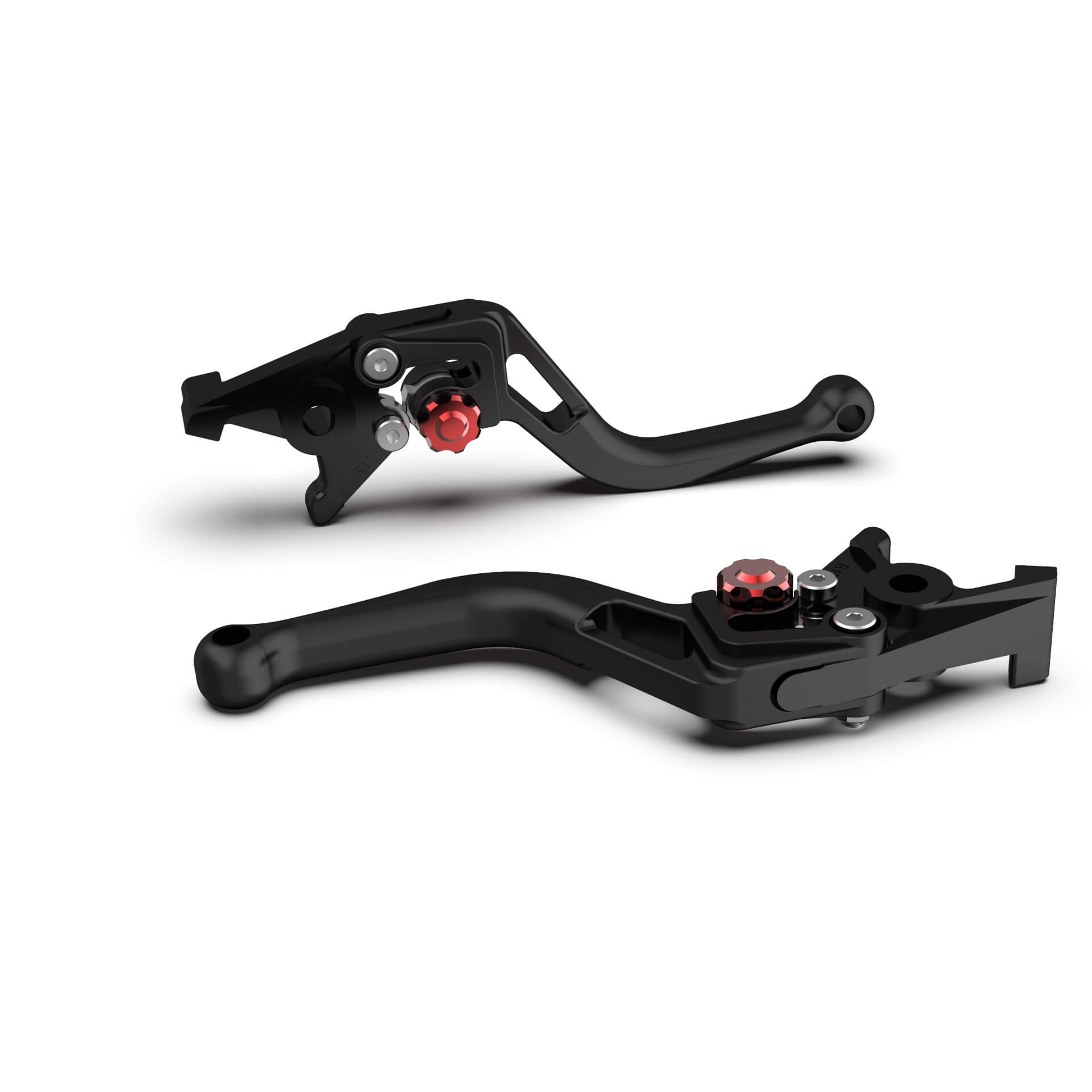 LSL Maneta de Freno BOW R43R, corta, negro arenado/rojo