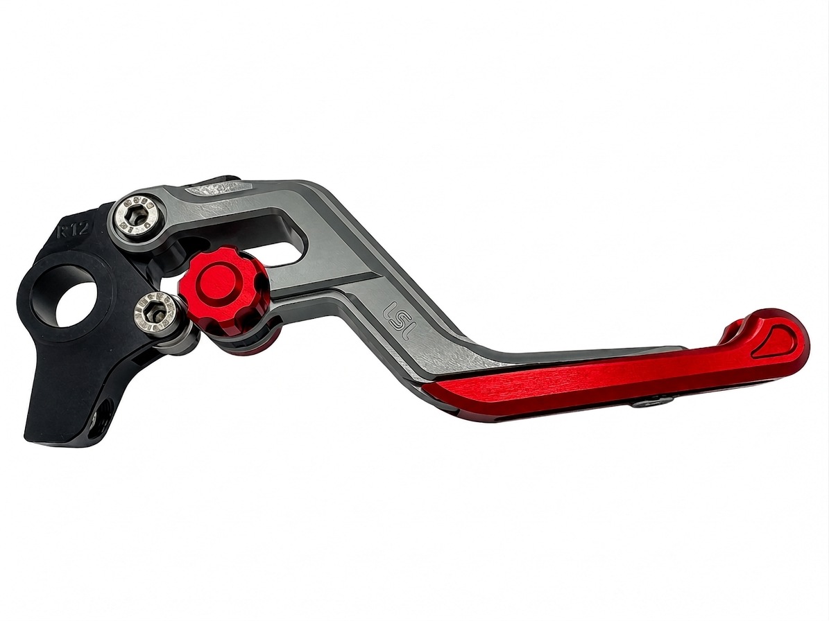 LSL ERGONIA Maneta de Freno R16R Plata/Rojo/Rojo