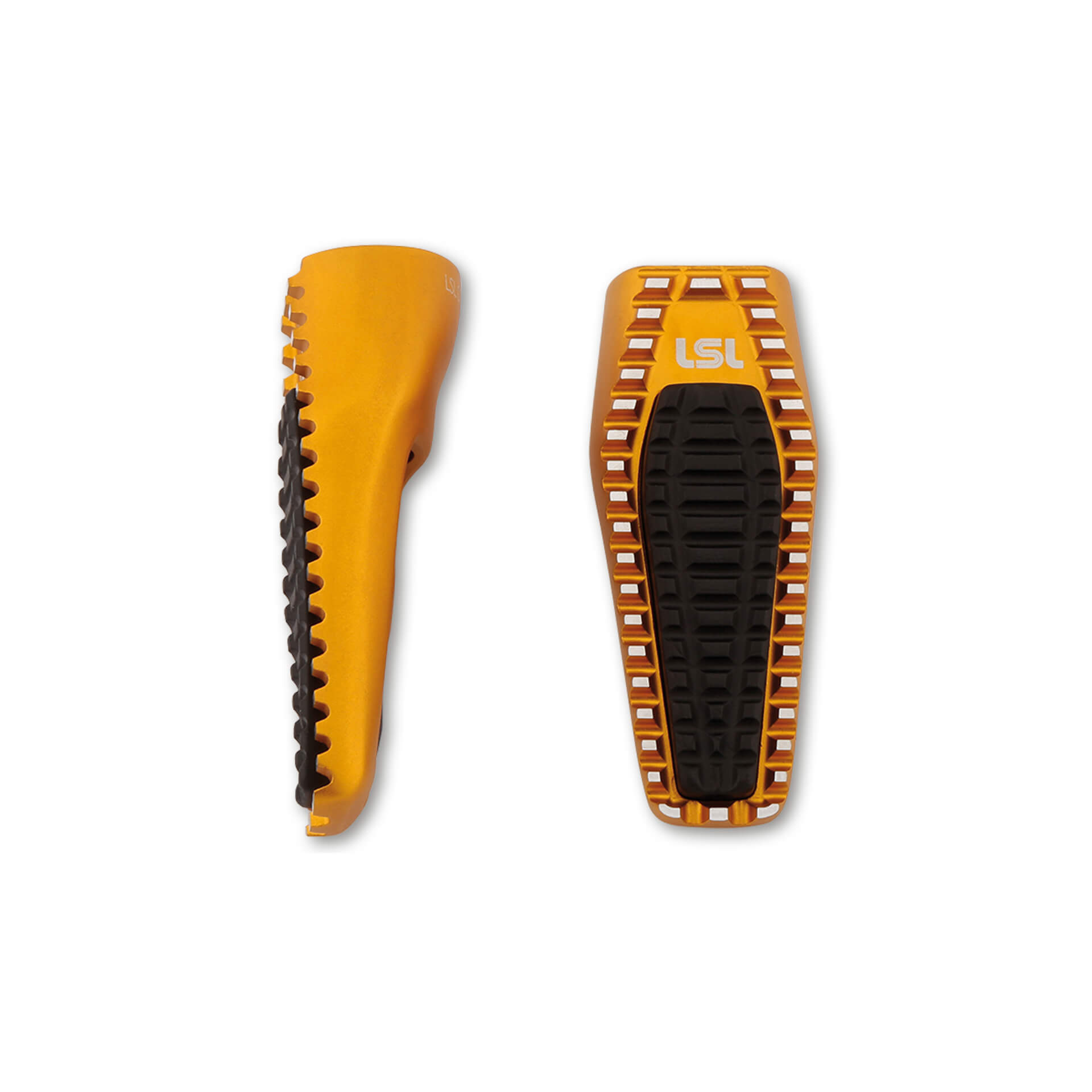 LSL reposapiés ERGONIA, estriberas de repuesto con inserto de goma, dorado