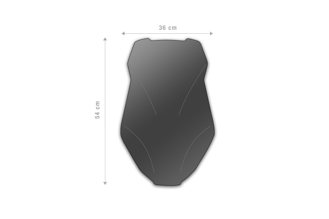 Parabrisas Barracuda Aerosport Plexiglás Gris Ahumado Oscuro para Honda X-ADV a partir del año modelo 2021-