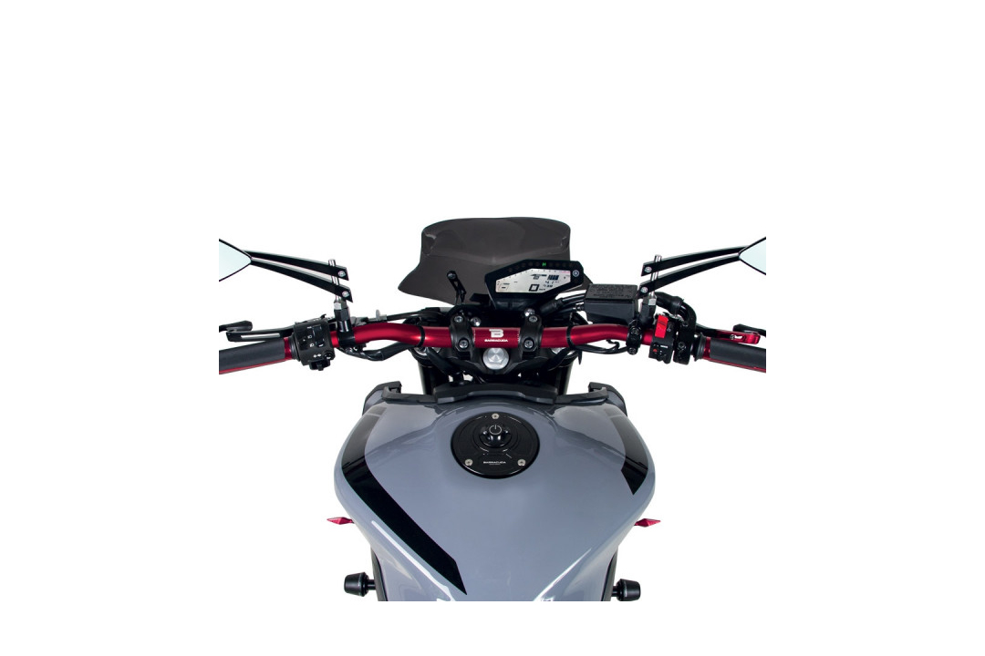 Manillar Superbike Barracuda de Aluminio Cónico 28/22mm Rojo