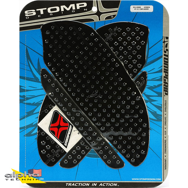 Stompgrip negro, Volcano, para Honda CBR600RR, 2007-2012