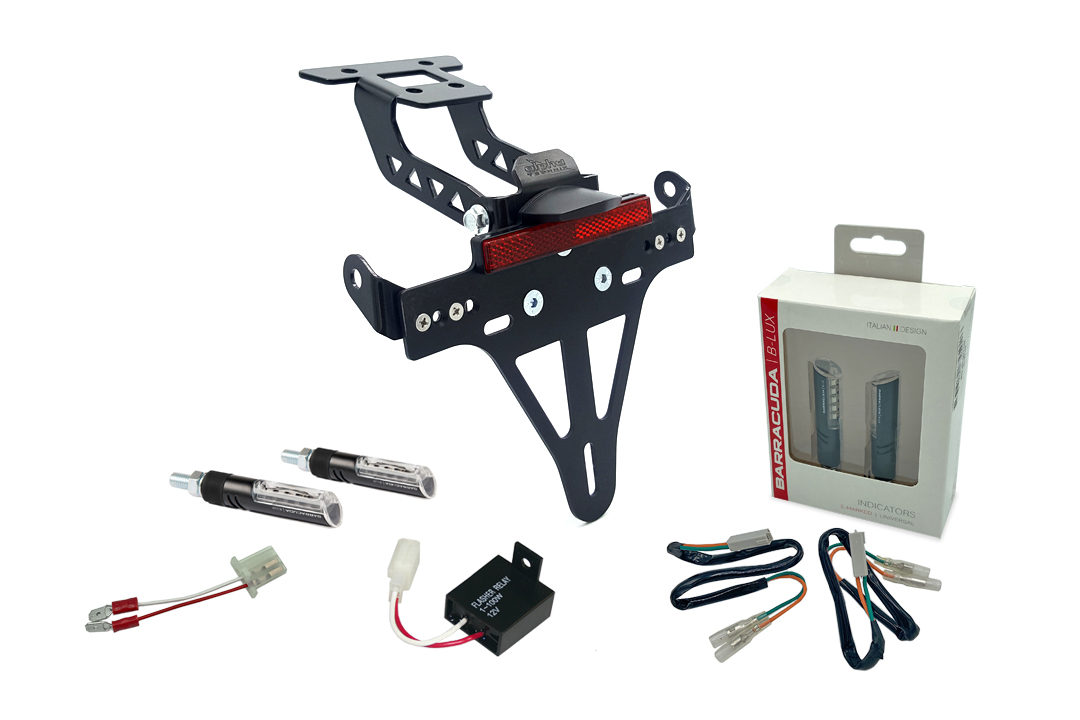 Kit de Soporte de Matrícula-luz de intermitente IDEA para Kawasaki Ninja 400 a partir de 2018 / Z 400 a partir de 2019 (Trasero)