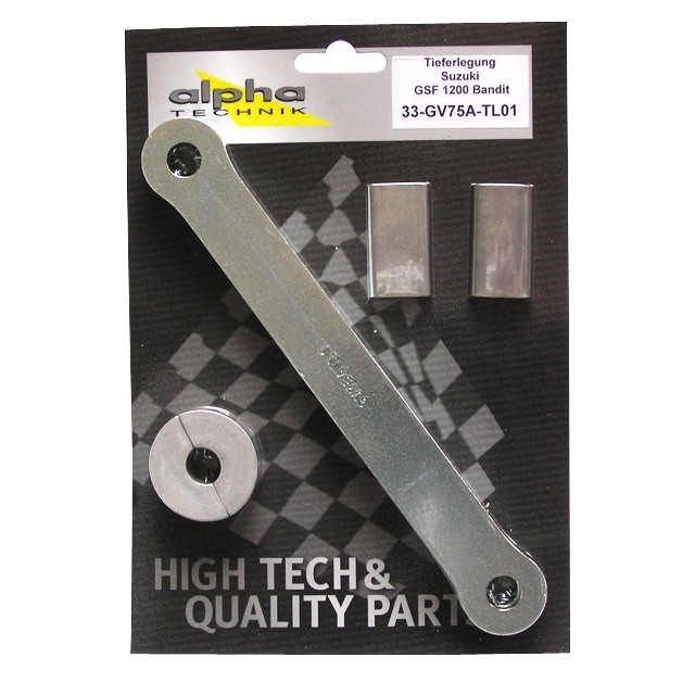 Kit de descenso alpha Technik 35 mm para Suzuki GSF1200 Bandit; Tipo GV75A; Año del modelo 1996-