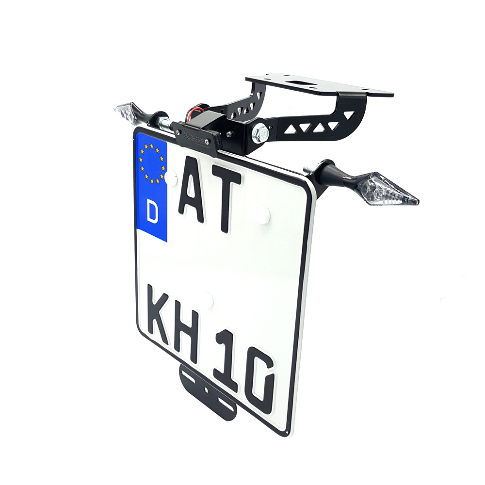 Soporte de matrícula alpha Technik para Kawasaki Ninja 300; Tipo EX300A; Año del modelo 2012-