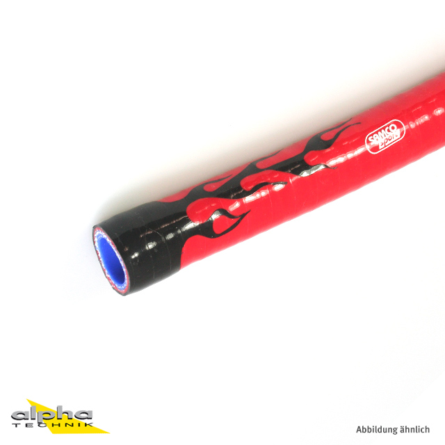 Manguera de silicona SAMCO SPORT Superflex con diseño de llamas, 2 colores a elegir, diámetro interior 19 mm