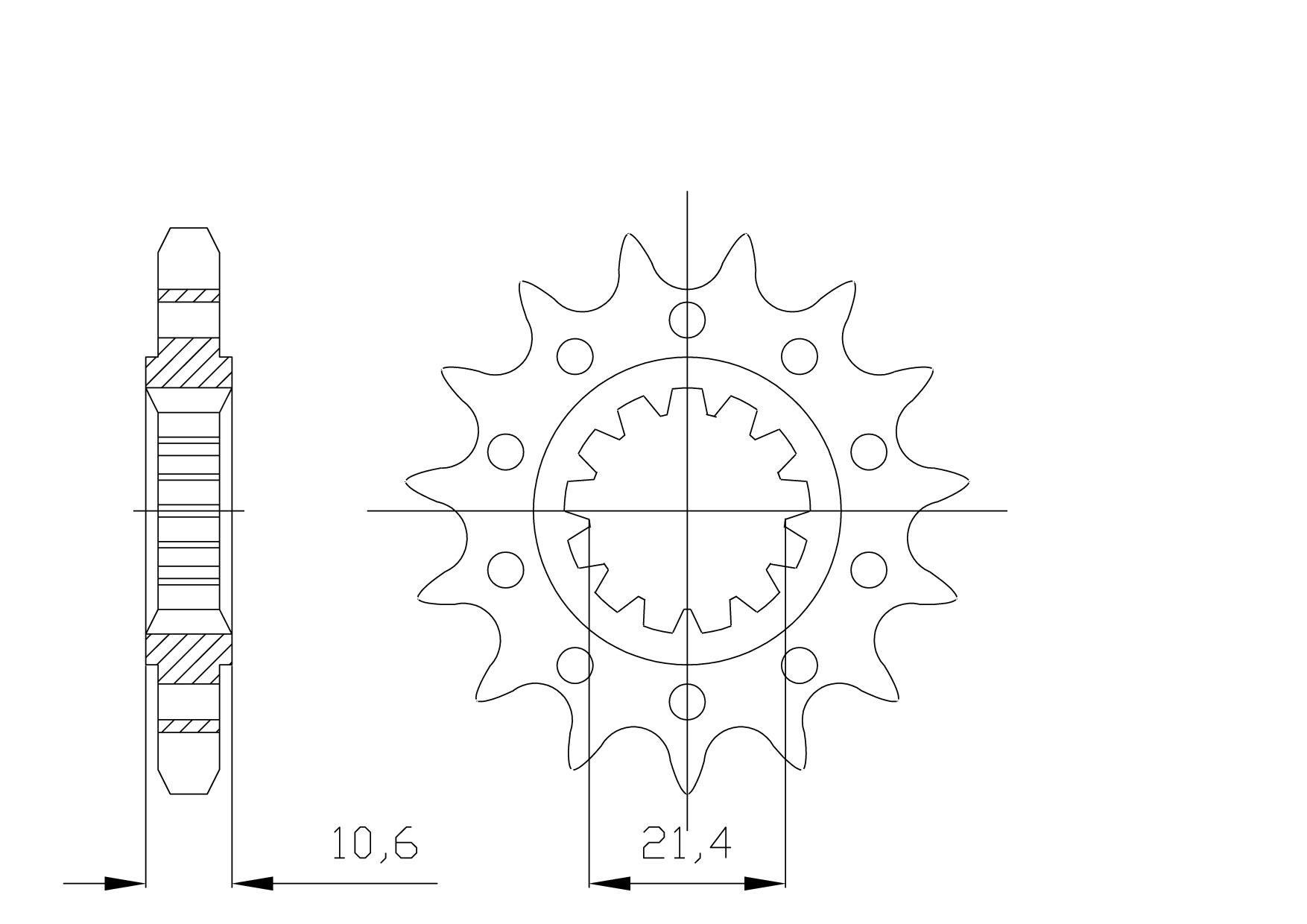 Piñón, 17 dientes, paso 520