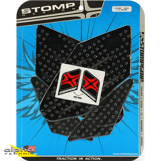 Stompgrip negro, Volcano, para Honda CBR250R, 2011-2013
