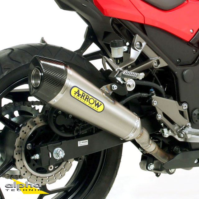 Escape ARROW X-KONE para Kawasaki Ninja 250 / Ninja 300 / Z300 2013-2016, Acero inoxidable
