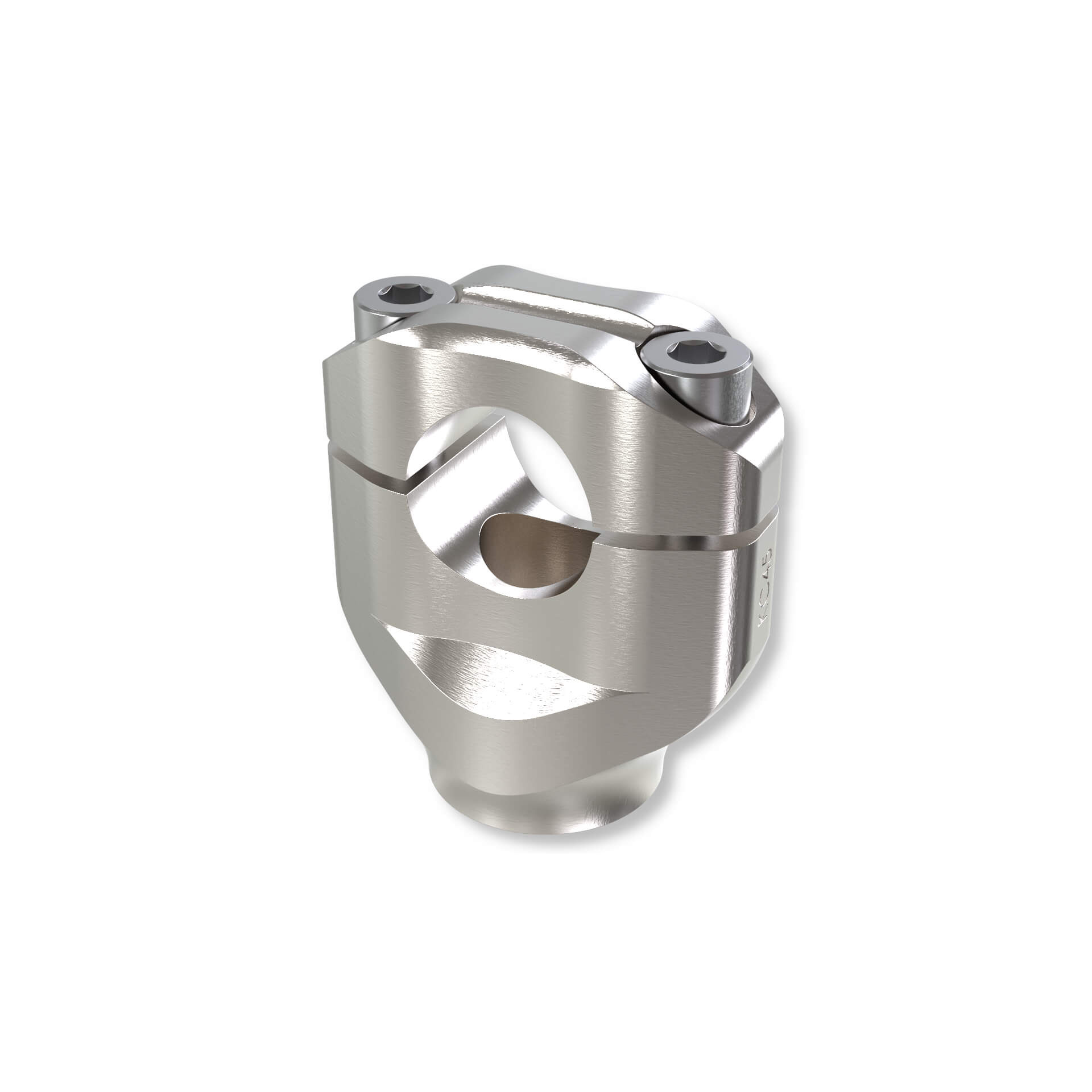 Kit de abrazaderas universales LSL para manillar de 1 pulgada/25,4 mm, longitud del tornillo 70 mm, plata