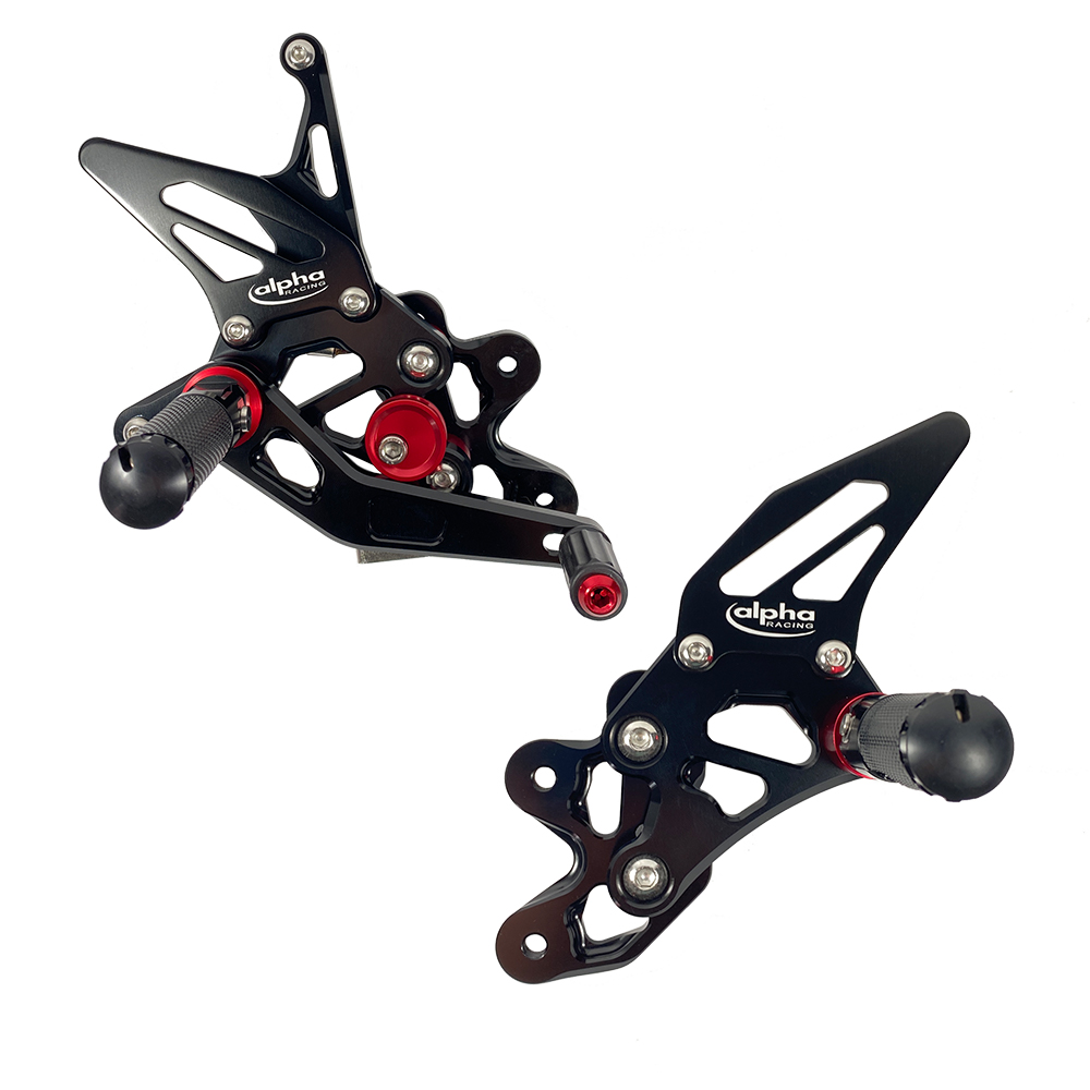 >TRACK< Sistema de estriberas negro Suzuki GSX-R600 2006-10 ABE