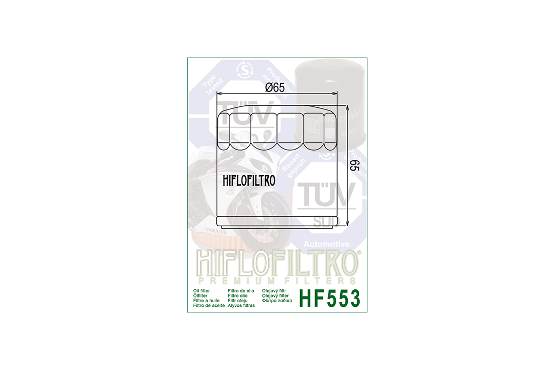 HIFLO filtro de aceite HF553 para varios modelos Benelli