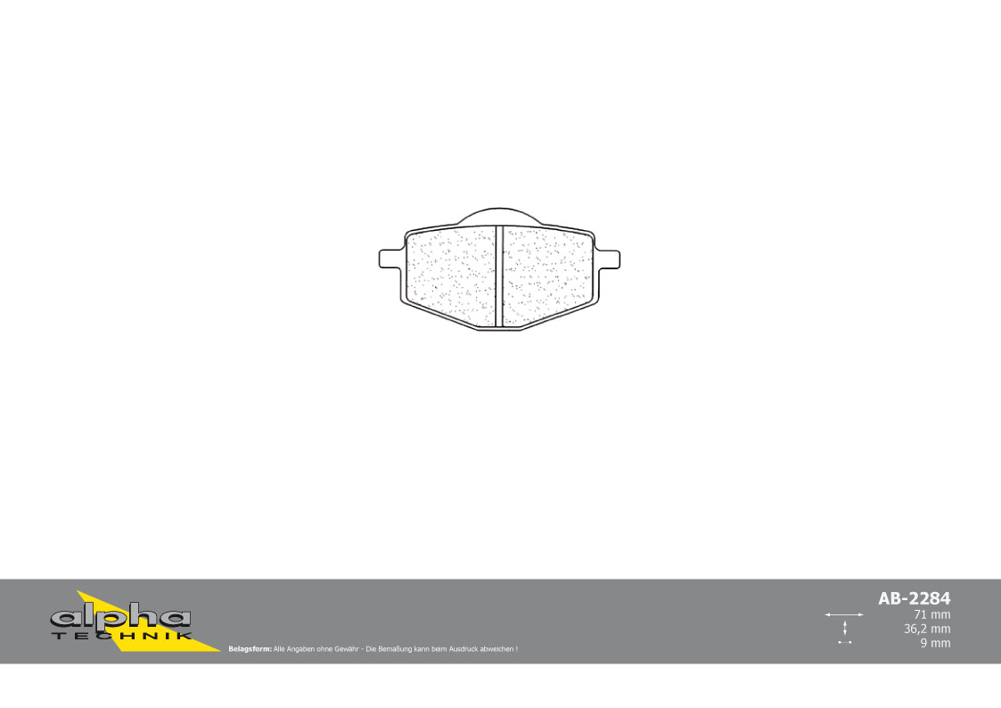 alpha Technik pastillas del freno calle con ABE