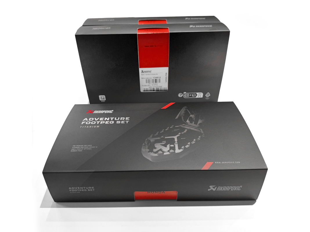 Akrapovic Adenture Fußrasten Titan für BMW R1150GS, R1200GS, R1250GS,R1300GS, R12 ninet, R12, R12 G/Sm, Adventure