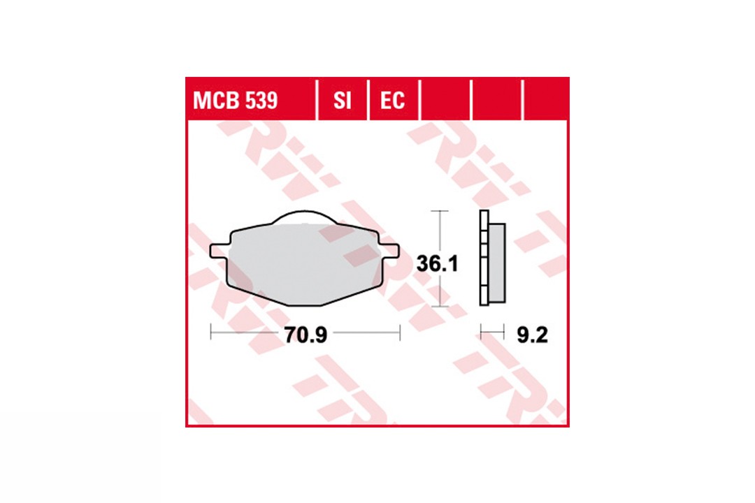 Juego de pastillas de freno TRW MCB539EC