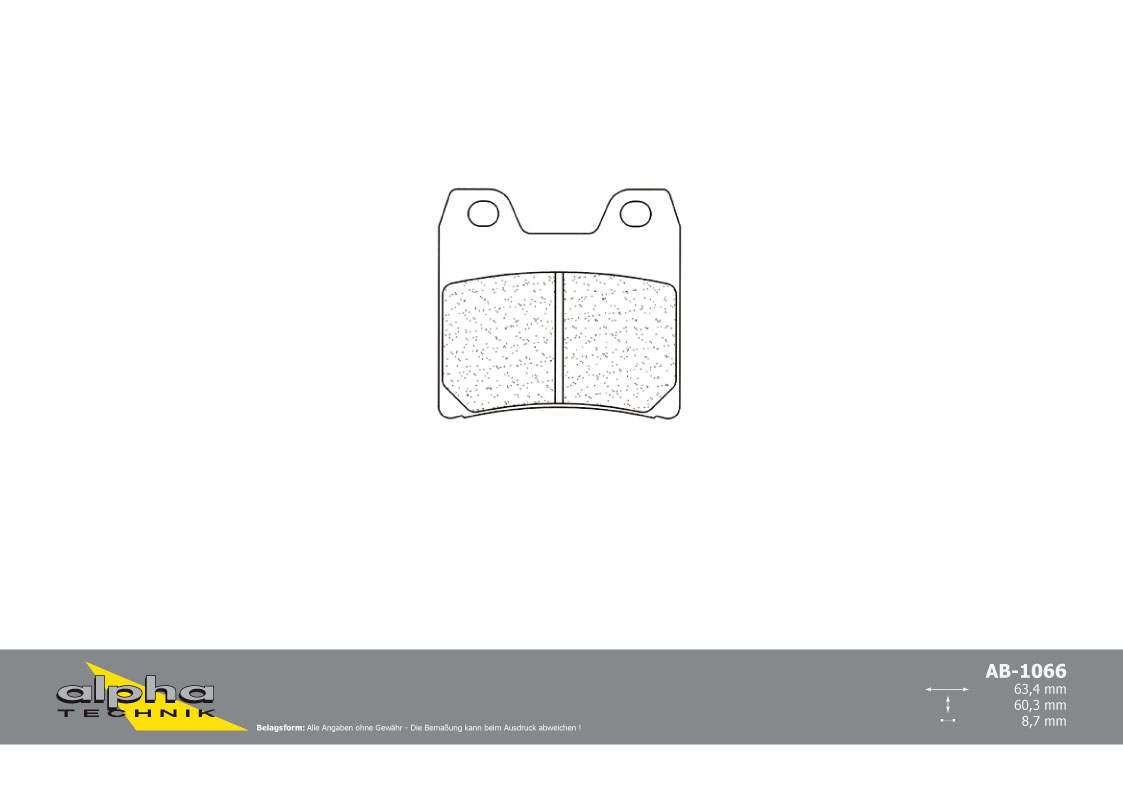 alpha Technik pastillas del freno calle con ABE