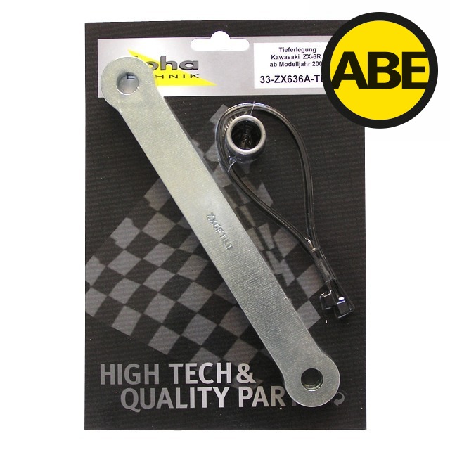 Kit de descenso alpha Technik 30mm para Kawasaki ZX6R; Tipo ZX636A; Año del modelo 2002-2003