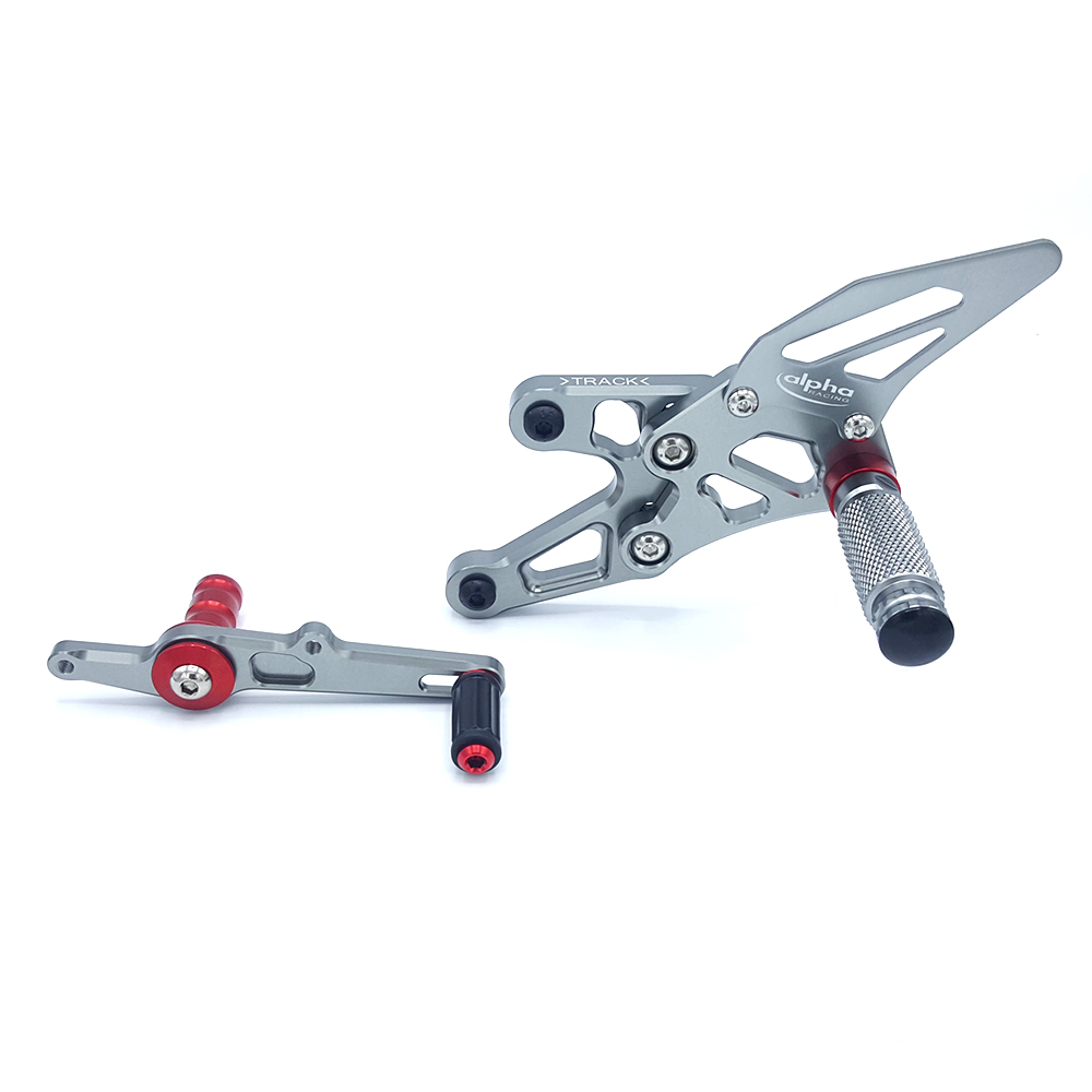 Sistema de reposapiés >TRACK< titanio BMW S1000RR Tipo K10, Año del modelo 2015-16, Tipo 2R10, Año del modelo 2017-, BMW S1000R Tipo 2R10, Año del modelo 2017- ABE
