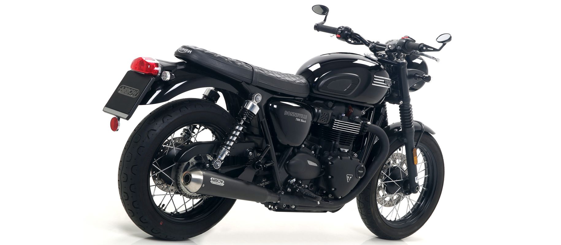 Escape ARROW DARK PRO-RACE para Triumph Bonneville T100 / T120 2016-, acero inoxidable negro