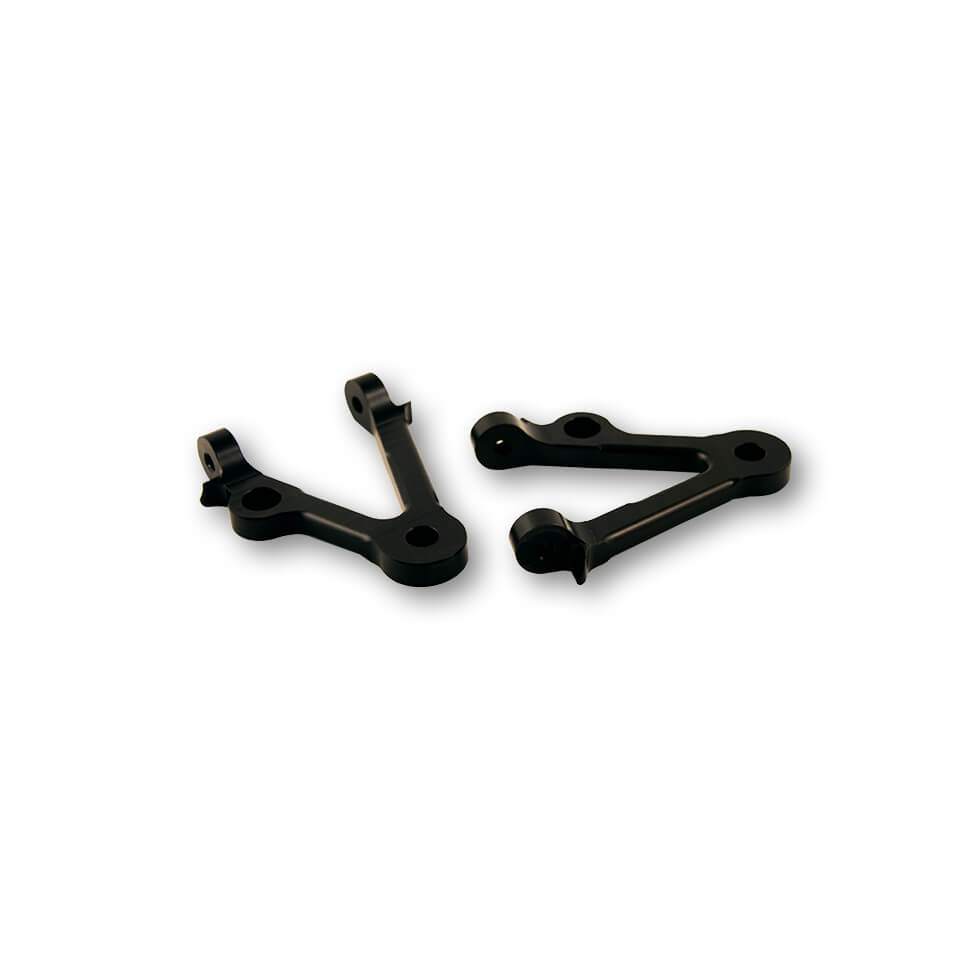 Juego de tirantes de faro LSL largo para horquilla giratoria faroh. 82mm negro con soporte para luz de intermitente