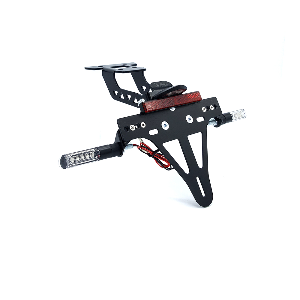 Kit de soporte de matrícula y luz de intermitente IDEA alpha Technik para Kawasaki Z650 y Ninja 650 Tipo: ER650K / EX650M a partir del año de modelo 2020- (Trasero)