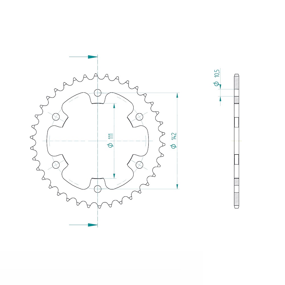 Kit de cadena DID con 525VX3 cadena, color oro, para Royal Enfield Continental 650, año del modelo 2019-2020 e Interceptor 650, año del modelo 2019-2020