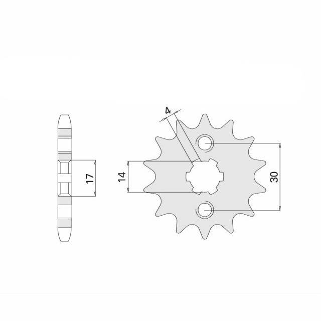 Piñón, 16 dientes, paso 420