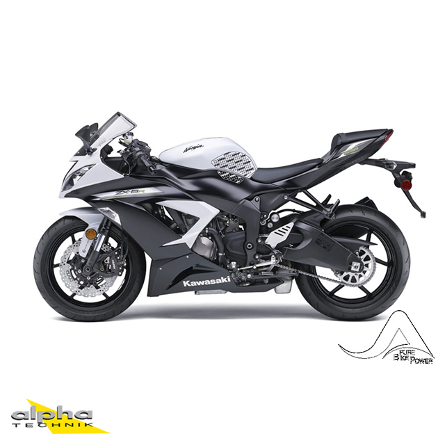 Stompgrip negro, Volcano, para Kawasaki ZX6R Ninja, 2009-2025