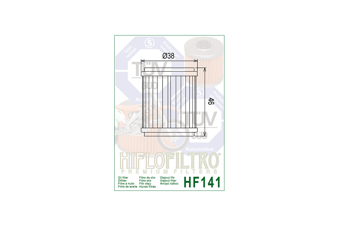 HIFLO filtro de aceite HF141 para varios modelos Beta / Fantic / Gas Gas / HM / MBK / Yamaha