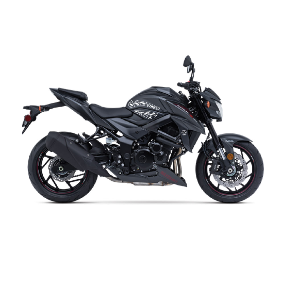 Almohadillas de tracción Stompgrip negras, para Suzuki GSXS750, desde 2018-22