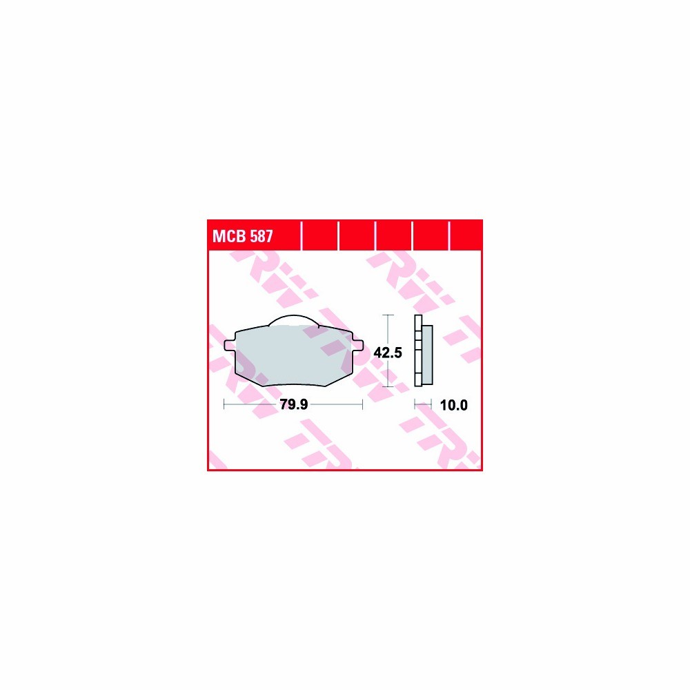 TRW Juego de pastillas de freno Allround MCB587 Delantera