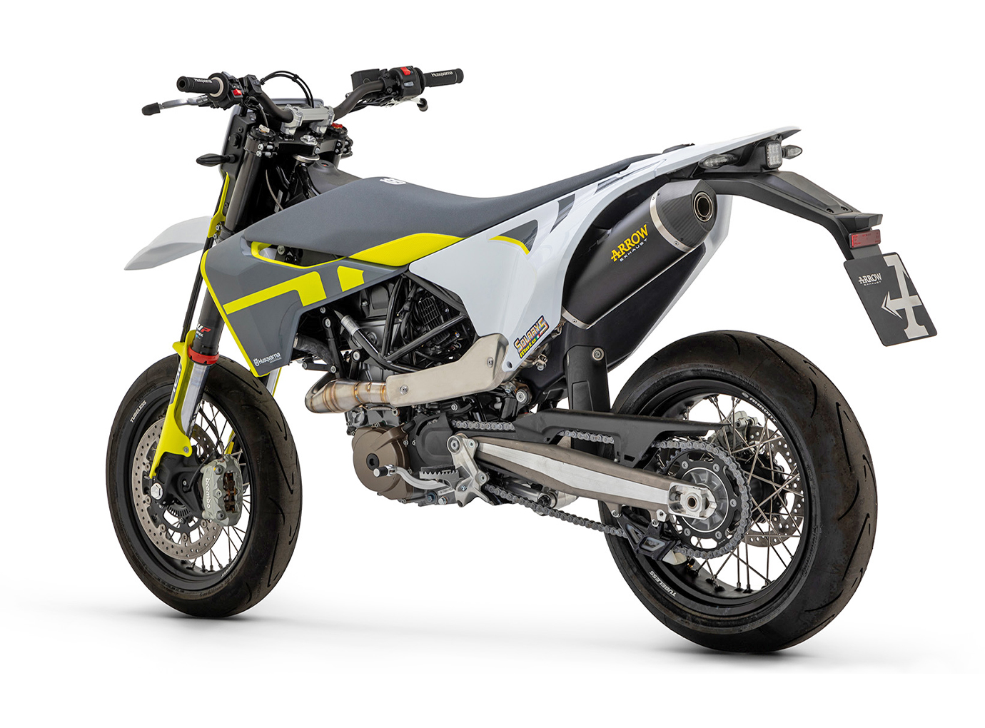 ARROW Silenciador DARK RACE-TECH para Husqvarna 701 Enduro / Supermoto año del modelo 2017-2022