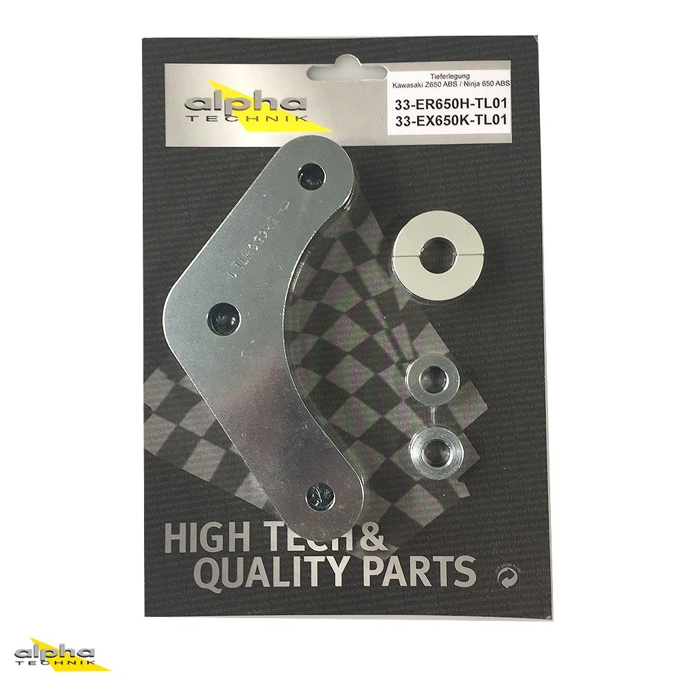 Kit de descenso alpha Technik 25mm para Kawasaki Z650; Tipo ER650H, ER650HA2; Año del modelo 2017-