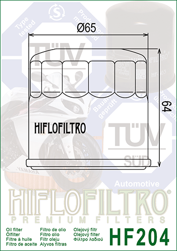 HIFLO filtro de aceite HF204C Cromado para varios modelos Honda/Kawasaki/MV Agusta/Suzuki/Triumph/Yamaha