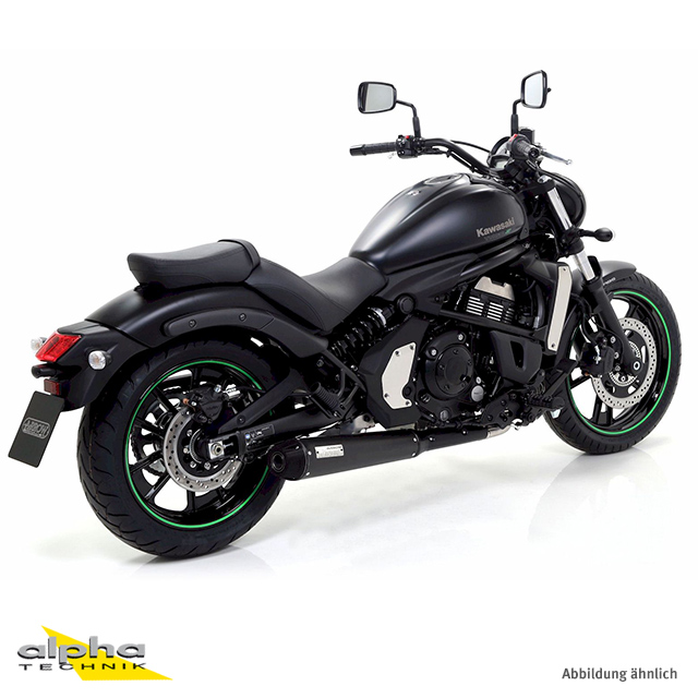 Sistema de escape completo ARROW REBEL para Kawasaki Vulcan S650 2014-2016, acero inoxidable