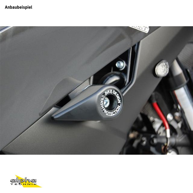 Kit de protectores de caída TEAR DROP para BMW K1300R 2009-16 negro