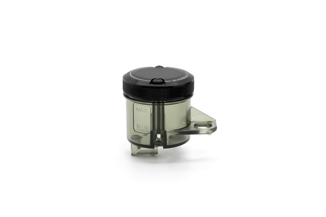 Barracuda Universal depósito de reglaje con tapa de aluminio negra, diámetro de 50 mm